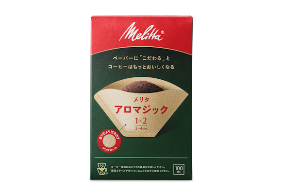 メリタ フィルターペーパー　アロマジック1×2 ナチュラルブラウン 100枚